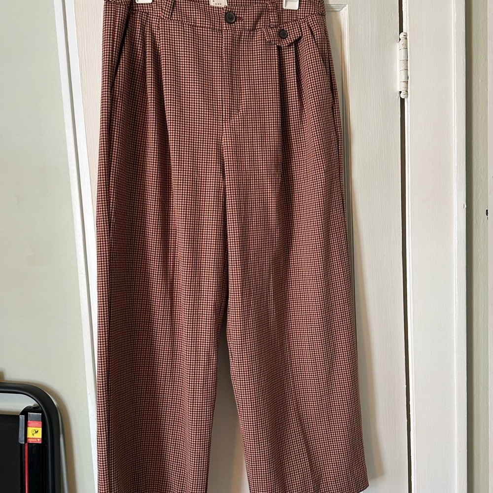 a new day Women’s Brown Checkered Dress Pants